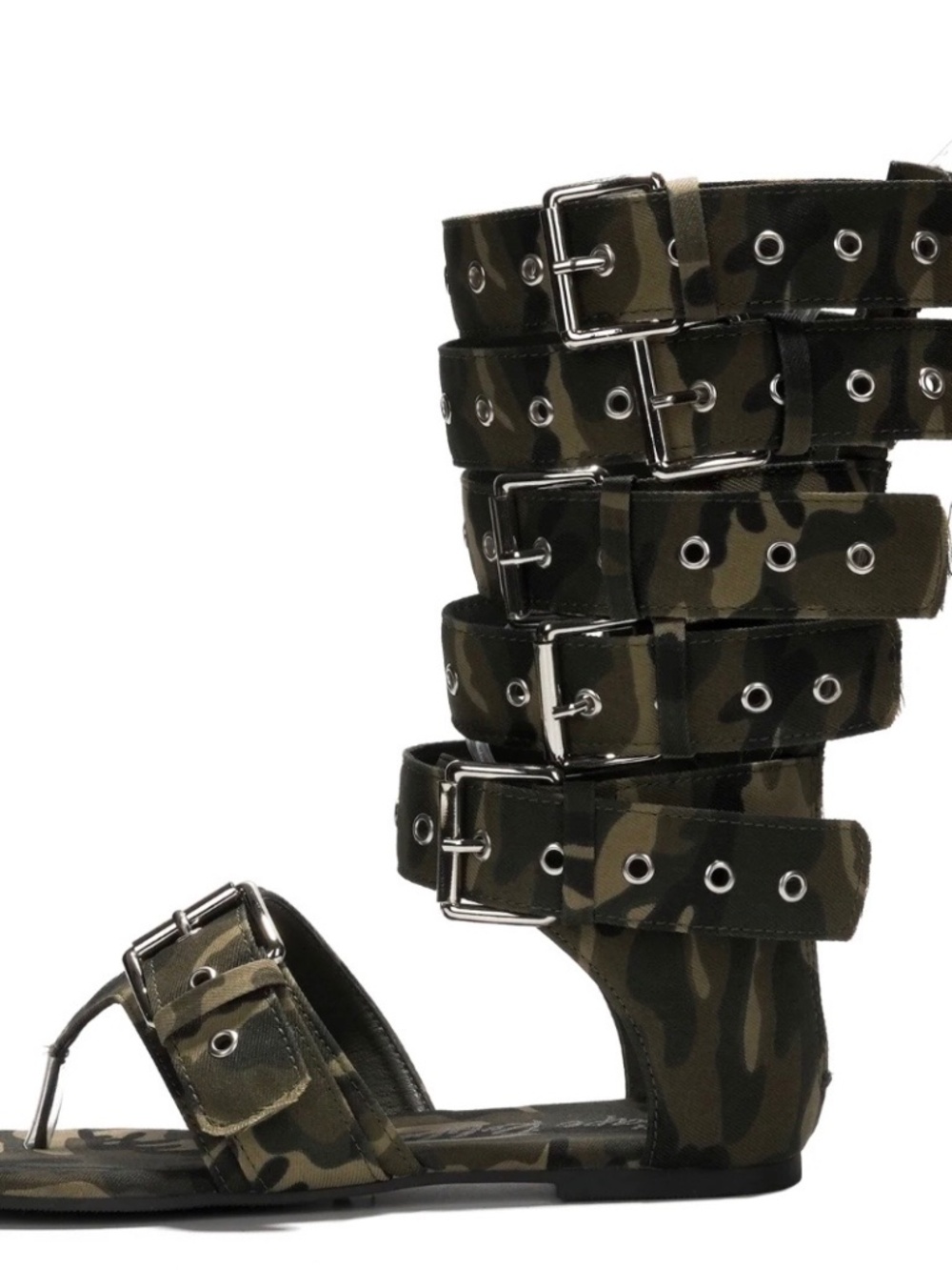Cape Robbin Gladiator Camo Sandals – Size 8.5 (Edgy Lace-Up Style)